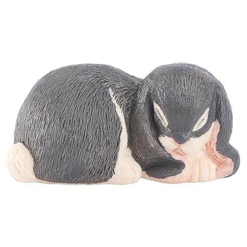 ifundom 1stk Jackrabbit-Modell Stickig Ostern Pädagogisches Kleine Puppe Osterhasen-Modell Feenhaftes Kleines Plüschtier Schlafende Hasenfiguren Grey Plastik von ifundom