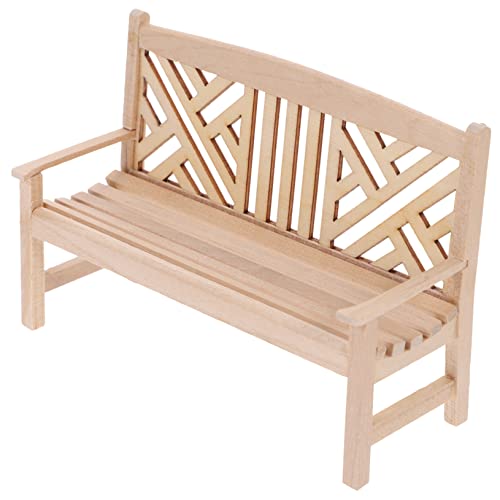ifundom Mini-hausmöbel-Set Holz Mini-doppelstuhl Miniatur-szenenmöbel-Modell Tragbar Für Jungen Und Mädchen Und Sammler ifundom Mini-hausmöbel-Set Holz Mini-doppelstuhl Miniatur-szenenmöbel-Modell Tragbar Für Jungen Und Mädchen Und Sammler von ifundom