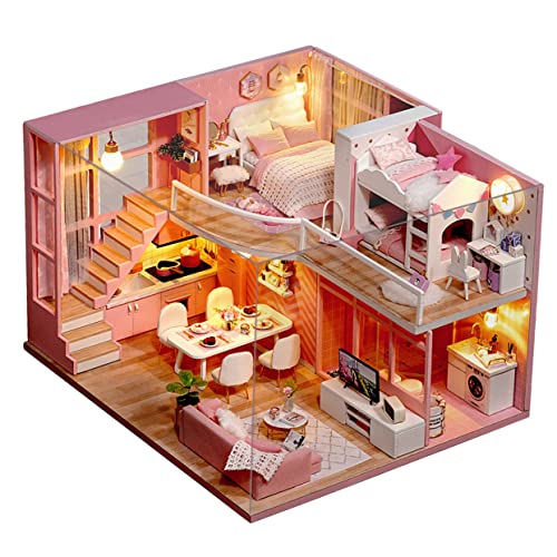 ifundom 1stk Wohnung Selber Bauen Mini- Zum Selbermachen Kabinenmodell Miniatur DIY Wohnung Miniatur DIY Zum Manuellen Zusammenbauen Mini-Wohnung von ifundom