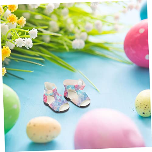 ifundom 2 Paare Mini Puppenschuhe aus Kunststoff Leichte Sommer Schuhe für Puppen Strapazierfähige Bequeme Accessoires für Puppenhaus Dekoration von ifundom