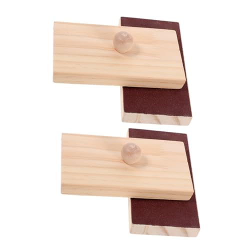 ifundom 2 Paare Montessori Sandblock Instrument Holz Klangbrett Percussion für Frühe Musikförderung Rhythmustraining Kompakt Tragbar Sicher von ifundom