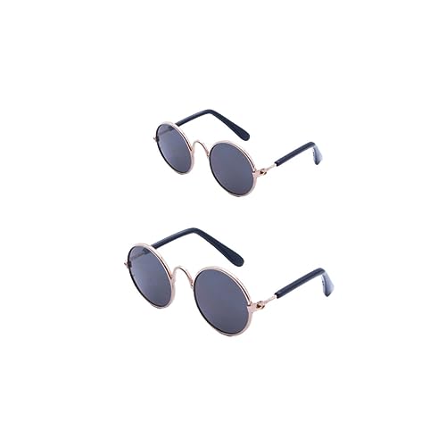 ifundom 2 STK Haustier Brille Miniatur-Sonnenbrillen zum Basteln Corgi-Brille Katzen-Outfit puppenzubehör Gläser Brille für Puppenhaustier kleine Farbbrille Baby schmücken von ifundom