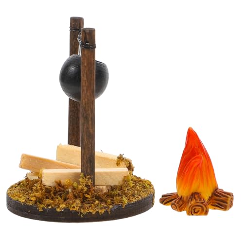ifundom 2er-Pack Mini-zubehör Harz Lagerfeuer-Modell Für Puppenhaus Lagerfeuer- Rollenspiel-Spielzeug Für Kinder von ifundom