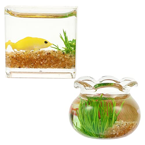 ifundom Fein Gearbeitete 2er-Packung Mini-aquarien-Dekoration Heim-miniaturhaus- Künstliches Aquarium für Spielhaus Dekoratives Mini-zubehör ifundom Fein Gearbeitete 2er-Packung Mini-aquarien-Dekoration Heim-miniaturhaus- Künstliches Aquarium für Spielhaus Dekoratives Mini-zubehör von ifundom
