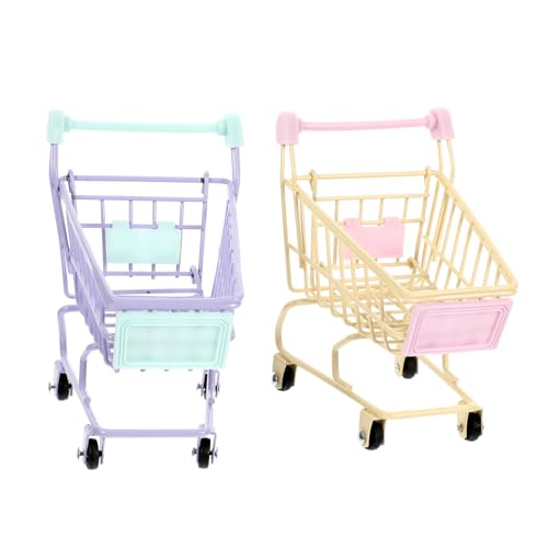 ifundom 2 STÜCK Mini Supermarkt Einkaufswagen Set aus Metall Robustes für Pädagogisches Kaufladen Zubehör für Jungen und Mädchen Dekorativer Mini Einkaufswagen für Zufällige Farbe ifundom 2 STÜCK Mini Supermarkt Einkaufswagen Set aus Metall Robustes für Pädagogisches Kaufladen Zubehör für Jungen und Mädchen Dekorativer Mini Einkaufswagen für Zufällige Farbe von ifundom