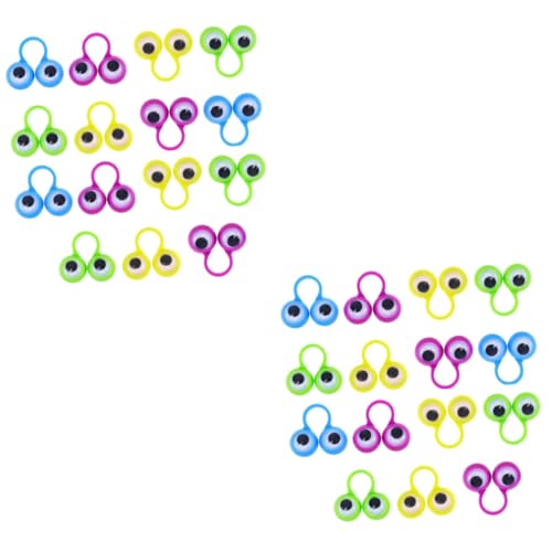 ifundom 2 Sätze Brillenring Puppen Kinderpuppen Für Ab Jahren Neuheit Fingerspielzeug Finger Augen Fingerpuppen Fingerspiel Plastik 15 Stücke * 2 von ifundom