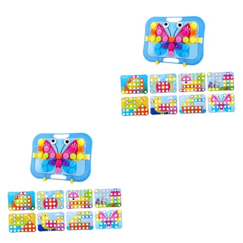 ifundom 2 Sätze DIY-Puzzle-Spielzeug Schachbrett dreidimensional Blöcke Kleinkind ABS-Kunststoff von ifundom