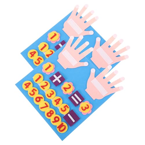 ifundom 2 Sätze Filz Mathe Pädagogisches Zahlen additions Subtraktionsbrett Robustes Sicheres Fingerspielzeug zur Vorschulerziehung Fördert Zahlenverständnis und Kognitive Fähigkeiten von ifundom