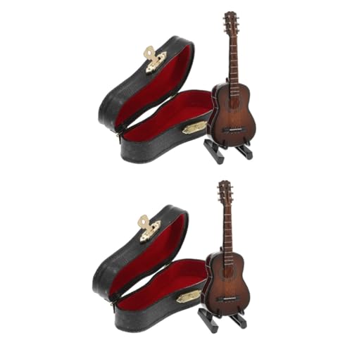 ifundom 2 Sätze Gitarrenmodell Klassische Gitarre Classical Guitar Gitarrenspielzeug Musikinstrumente für Babys Modelle Mini-Gitarren-Dekor Miniatur-Gitarren-Dekor Saxophon schmücken Kind von ifundom
