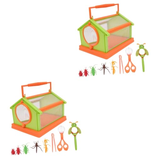 ifundom 2 Sätze Insekten Sammel Set Wissenschaft Naturerkundungsspielzeug Bug-viewer-Kreatur Outdoor-abenteuerset Lernspielzeug Spielzeuge Fehlerfalle Camping Plastik Kind von ifundom