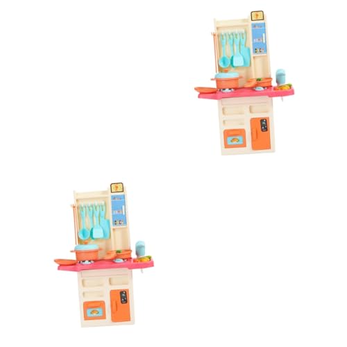 ifundom 2 Sätze Küchenspielzeug für Kinder geschirrset kinderküche Kitchen Set for Spielzeuge Mädchenspielzeug Geschirr Spielzeug Kochgeschirr, Rollenspielspielzeug Mini Spielzeugset von ifundom