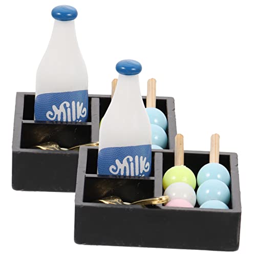 ifundom 2sätze Miniatur Puppenhaus Zubehör Mini Und Getränke Dekorative Platten Für Mini Teeparty Lebensmitteldesigns Für Kreative Spielwelten von ifundom