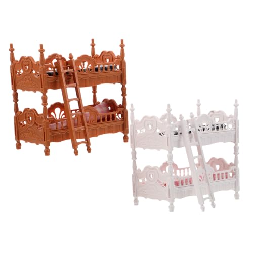 ifundom 2 Sätze Puppenhaus Hochbett Miniatur Schlafzimmermöbel Realistische Möbel Bunk Bed Kunststoff Stoff Stabil Für Rollenspiel Kinderzimmer Zubehör ifundom 2 Sätze Puppenhaus Hochbett Miniatur Schlafzimmermöbel Realistische Möbel Bunk Bed Kunststoff Stoff Stabil Für Rollenspiel Kinderzimmer Zubehör von ifundom