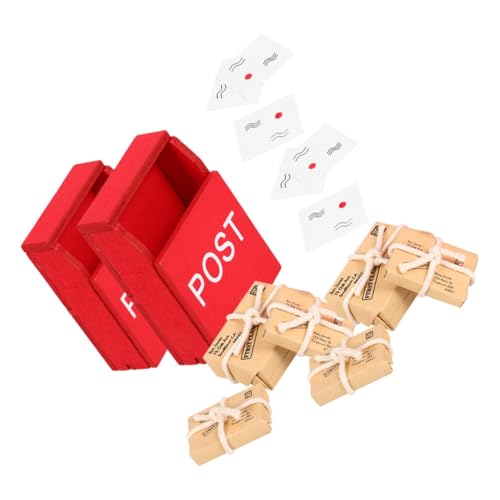 ifundom 2 Sätze Puppenhaus Miniatur Briefkasten Set mit Postkarten und Postpaket Holzspielzeug für Lernspielzeug zur Kommunikation Teiliges Set für Puppenhaus Zubehör ifundom 2 Sätze Puppenhaus Miniatur Briefkasten Set mit Postkarten und Postpaket Holzspielzeug für Lernspielzeug zur Kommunikation Teiliges Set für Puppenhaus Zubehör von ifundom