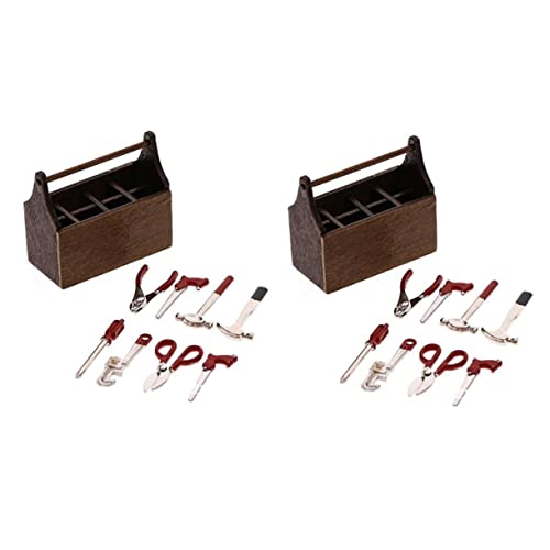 ifundom 2 Sets Miniatur Puppe Szene Toolbox Anzug Glatte Realistische Optik ifundom 2 Sets Miniatur Puppe Szene Toolbox Anzug Glatte Realistische Optik von ifundom