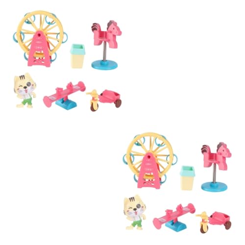 ifundom 2 Sätze Vergnügungspark-Set so tun, als würden sie kinderspielzeug Spielen Puppenhaus Puppendekoration fokussiert Spielzeug für Kinder Spielzeuge Rutsche Spielzeug Lernspielzeug von ifundom