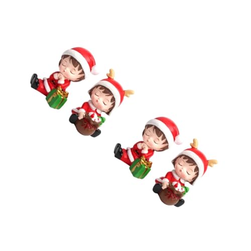 ifundom 2 Sätze Weihnachtsschmuck Aus Harz Weihnachtsdeko Weihnachts Figuren Kundengeschenke Weihnachten Erste Kuchen -topper Geburtstagstorte Weihnachtsharz Handwerk 2 Stücke * 2 von ifundom