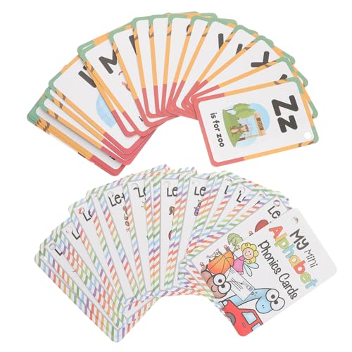 ifundom 2er-Pack Lernspielzeug Für Den Kindergarten Phonics-lernkarten Für Kinder Pädagogisches Phonics-Spiel von ifundom