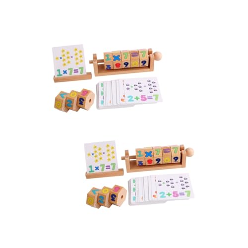 ifundom 2 Sätze Zauberwürfel-lehrmittel Block-Puzzle Numerisches Kognitives Spielzeug Montessori Tragbares Puzzle-Spielzeug Rätsel Für Abakus Lernspielzeug Spielzeugset Kind Gebaut Papier von ifundom