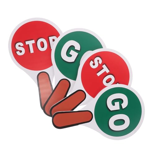 ifundom 2 Satz Handheld Verkehrsschild Teiliges Stoppschild mit Roter und Grüner Seite PVC für Verkehrssicherheit und Lehrzwecke ifundom 2 Satz Handheld Verkehrsschild Teiliges Stoppschild mit Roter und Grüner Seite PVC für Verkehrssicherheit und Lehrzwecke von ifundom