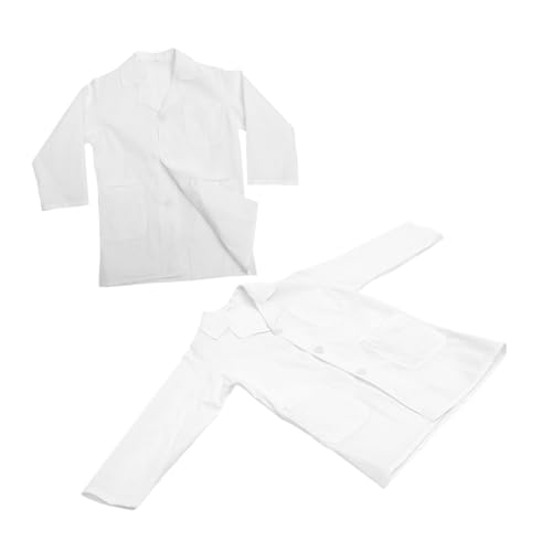 ifundom 2 Sets Arztkittel Weißer Kittel Halloween Wissenschaftlerkostüm Labor Karrieretag Kostüm Arzt Ankleide Outfit Für Den Karrieretag Cosplay Rollenspiele von ifundom
