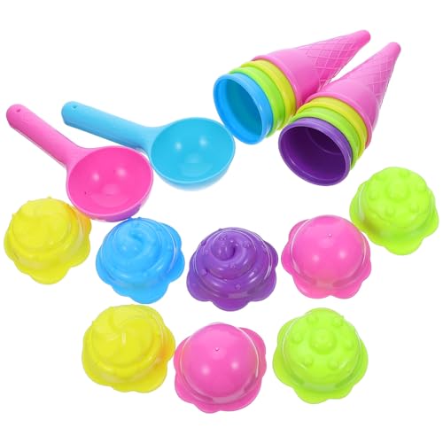 ifundom 2 Sets Kinder-Strandspielzeug, Eistüte-Schaufel-Modell, Strandspielzeug, Kinder-Sandkasten, Meer-Spielset, lustige Spiele im Freien von ifundom