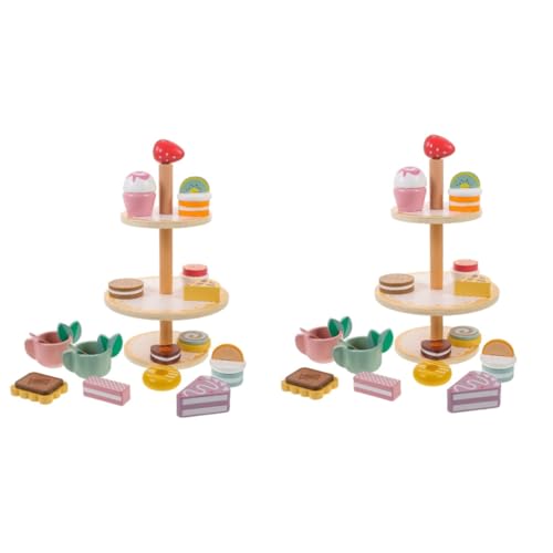 ifundom 2 Sets Kinder Teeservice Dekorieren Sie Das Kinderspielzeug Babypuppen Spielzeug Nootropikum Kinderspielzeug Simulation Kuchen Cupcake Spielzeug Cupcake von ifundom