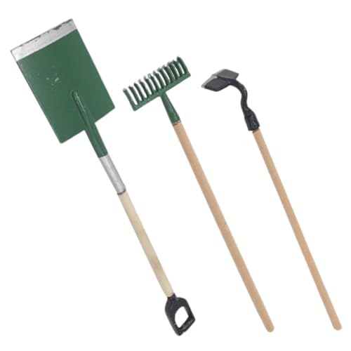 ifundom 2 Sets Puppenzubehör Puppen Miniartikel Hausmodellbausatz Werkzeuge Miniwerkzeuge Schreibtischzubehör Zarte Miniatur Mini Farmwerkzeuge Holz von ifundom