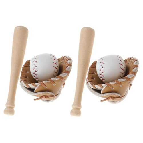 ifundom 2 Sets Miniatur-baseballschläger-handschuh-kit Rollenspiel-zubehör Für Jungen Und Mädchen Spielzeug-Set Für Puppenhaus- ifundom 2 Sets Miniatur-baseballschläger-handschuh-kit Rollenspiel-zubehör Für Jungen Und Mädchen Spielzeug-Set Für Puppenhaus- von ifundom