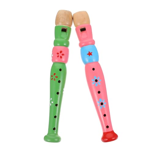 ifundom 2 Stück 6 Klarinette aus Holz Sopran-Sopranblockflöte Instrumente für Kinder kinderinstrumente Kinder musikinstrumente Spielset aus Holz Spielzeuge entzückendes flötenspielzeug von ifundom