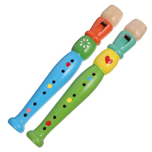 ifundom 2 Stück 6 Loch Piccolo Musical Pädagogisches Musikspielzeug Musikinstrument Spielzeug Flöteninstrument Kinder Holzflöte Kinderflöte Kinderinstrument Piccolo Für von ifundom