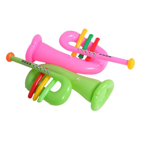 ifundom 2 Stück Aufblasbare Trompete aus PVC Bunte Party Musikinstrumente für Bühne und Leichte Musikdeko für Mädchen und Jungen Robust und Wiederverwendbar ifundom 2 Stück Aufblasbare Trompete aus PVC Bunte Party Musikinstrumente für Bühne und Leichte Musikdeko für Mädchen und Jungen Robust und Wiederverwendbar von ifundom
