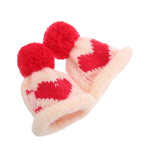 ifundom 2 Stück DIY Mini-strickmützen, Osterbaumschmuck, Ideale Handgefertigte Weinflaschenaufsätze, Kleine Strickmützen Für Partydekorationen, Bastelprojekte von ifundom