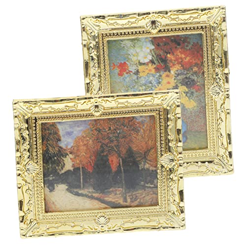 ifundom 2 Stück Dekoratives Gold-ölgemälde Miniaturen Miniatur-kunstrahmen 2x3 Mini-bilderrahmen Miniatur Bilderrahmen Miniatur-malset Bilderrahmen Miniatur Minibilder Harz ifundom 2 Stück Dekoratives Gold-ölgemälde Miniaturen Miniatur-kunstrahmen 2x3 Mini-bilderrahmen Miniatur Bilderrahmen Miniatur-malset Bilderrahmen Miniatur Minibilder Harz von ifundom