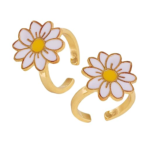ifundom 2 Stück Drehbare Fingerringe Stressabbau Ringe zur Angstlinderung Schmuck Charmant Leicht Langlebig von ifundom