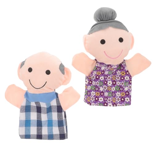 ifundom 2 Stück Familie Handpuppe Menschen Marionetten zabawki stymulujące rozwój Puppen für Geschichtenerzählen Handpuppen für Babys Handpuppen für Kleinkinder Stoff von ifundom