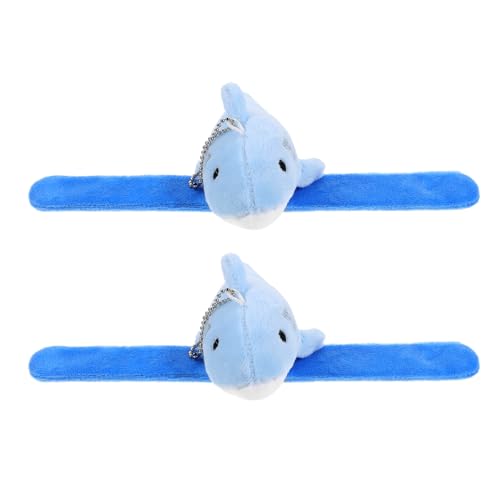 ifundom 2 Stück Hai-schlagarmbänder, Süßes Kuscheltier-handgelenk-schlagband, Hai-hugger-armband für Jungen Und Mädchen, Geburtstagsparty-geschenke von ifundom
