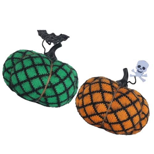 ifundom 2 Stück Halloween-Kürbisspielzeug für Kürbisse entzückendes Kürbiskissen Maske Halloween Dekoration Halloween-Dekoration Sofa-Kürbis- Halloween- Polyester von ifundom