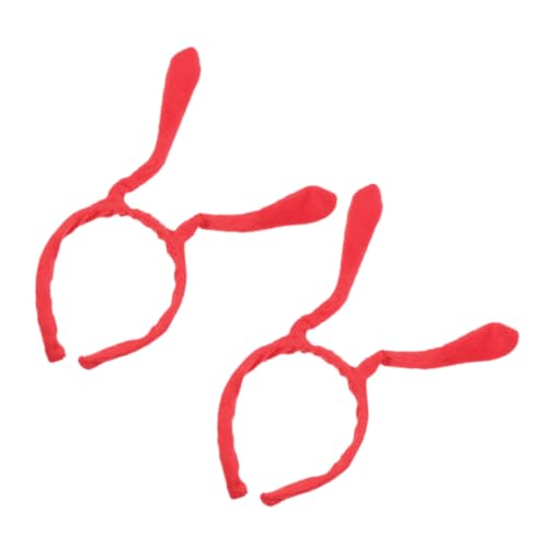 ifundom 2 Stück Halloween-partykleidung Abs Butterfly-antennen-stirnband Halloween Stirnbänder Außerirdisches Stirnband Und Brille Rave Cosplay-party-stirnbänder Haarband Plastik Rot von ifundom