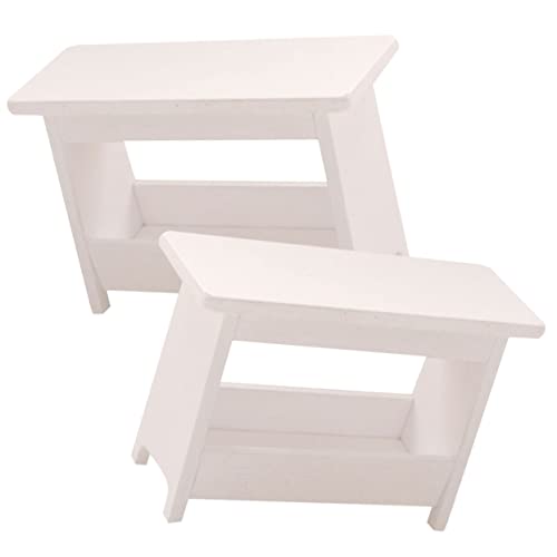 ifundom 2 Stück Hocker Miniatur Fotografie-Modell-Schreibtisch Mini-hausschreibtisch Puppenmöbel Miniatur-Dinge Mini-Schreibtisch Zum Basteln Mini-Ornamente Zum Basteln Weiß Holz ifundom 2 Stück Hocker Miniatur Fotografie-Modell-Schreibtisch Mini-hausschreibtisch Puppenmöbel Miniatur-Dinge Mini-Schreibtisch Zum Basteln Mini-Ornamente Zum Basteln Weiß Holz von ifundom