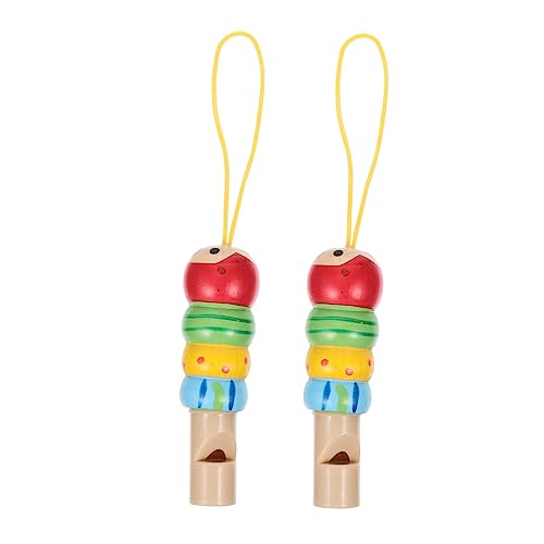 ifundom 2 Stück Holzpfeifen für Musikinstrumente Kreativität und Musikalität Geeignet für Kleinkinder und Junge Mädchen für Geburtstagsgeschenke und Musikalische Früherziehung von ifundom