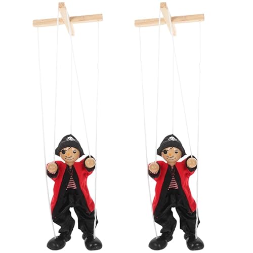 ifundom 2 Stück Holzpuppen Piraten-Handpuppen mit Zugseil für Familien, Männer und Frauen, Rollenspiele, Puppenspiele ifundom 2 Stück Holzpuppen Piraten-Handpuppen mit Zugseil für Familien, Männer und Frauen, Rollenspiele, Puppenspiele von ifundom