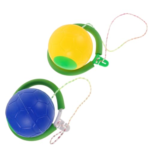 ifundom 2 Stück Innovativer Ankle Skip Ball mit Rotierendem Ball Gelb und Blau Fördert Beinmuskeltraining Koordination und Gleichgewicht Outdoor Fitness für Erwachsene von ifundom