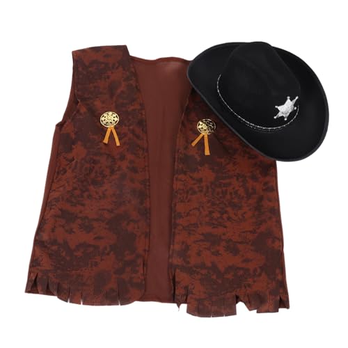 ifundom 2 Stück Jeans Themenkleid Karneval Cowboy Kostüm Cowboyweste Kostüm Cowboyhut Maskerade -party -outfit Cowboy-rollenspiel-kostüm Faschingskostüm Westliches Anziehen Stoff ifundom 2 Stück Jeans Themenkleid Karneval Cowboy Kostüm Cowboyweste Kostüm Cowboyhut Maskerade -party -outfit Cowboy-rollenspiel-kostüm Faschingskostüm Westliches Anziehen Stoff von ifundom