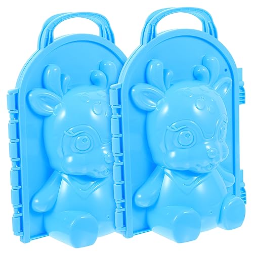 ifundom 2 Stück Little Sika -Hirsch -Schneemodellspielzeug Schneeclip- Schneeklammer Schneeerzeuger-Clips Plastik Sky-Blue von ifundom