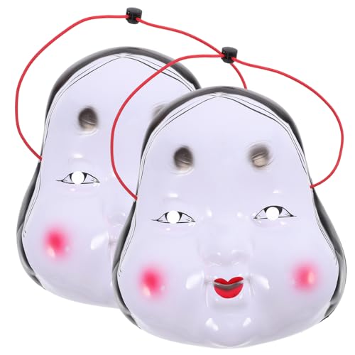 ifundom 2 Stück Maske halloween weihachten mouth mask ausendeko weihnachten weinacht weihnachtsgeschnke raffhalter weihnachten Kostüme Cosplay Gesicht schmücken Mantel Plastik von ifundom