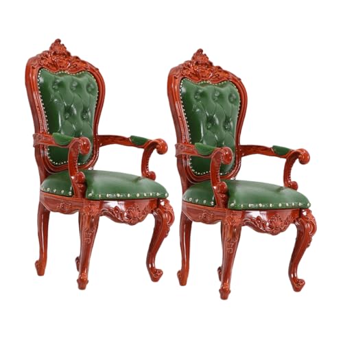ifundom 2 Stück Maßstab Vintage Holz Mini Sessel Stabile Detailreiche Miniatur Wohnzimmer Möbel für Sammler und Kreative Einrichtung von ifundom