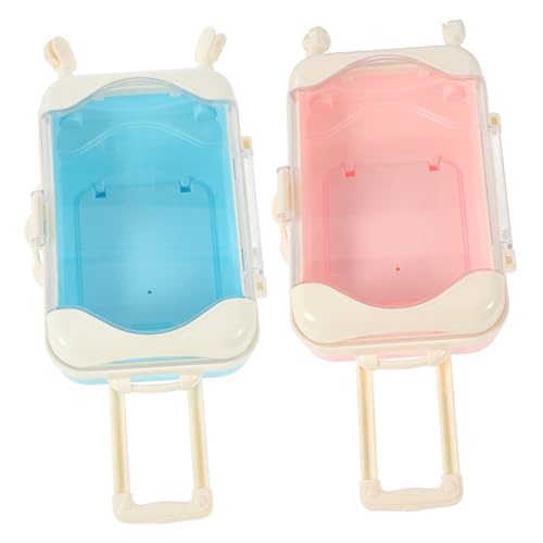 ifundom 2 Stück Mini-Koffer aufbewahrungsboxen für spielzeuge für reisekoff kinderknallzeug reiseetui Miniatur-Koffer-Ornament Reisegepäck für Puppen Plastik ifundom 2 Stück Mini-Koffer aufbewahrungsboxen für spielzeuge für reisekoff kinderknallzeug reiseetui Miniatur-Koffer-Ornament Reisegepäck für Puppen Plastik von ifundom