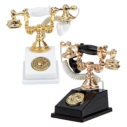 ifundom Miniatur-telefonmodell-Spielzeug 2er-Pack Gefälschtes Telefon Für Puppenhaus- Miniatur-Telefon-Set von ifundom