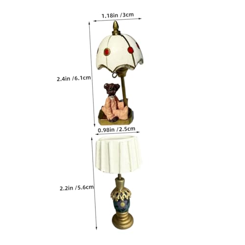 ifundom 2 Stück Mini Tischlampen für Puppenhaus mit Bär Design und Weißem Lampenschirm Flexible Dekoration für Schlafzimmer Wohnzimmer und Arbeitszimmer für Sammler und Miniaturfotografie ifundom 2 Stück Mini Tischlampen für Puppenhaus mit Bär Design und Weißem Lampenschirm Flexible Dekoration für Schlafzimmer Wohnzimmer und Arbeitszimmer für Sammler und Miniaturfotografie von ifundom